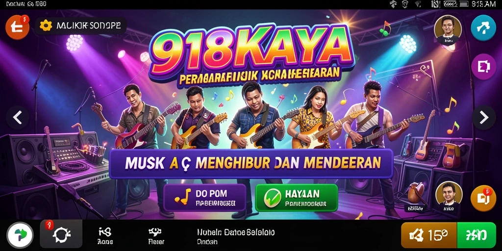 Tampilan gameplay 918KAYA yang penuh warna dan menarik.