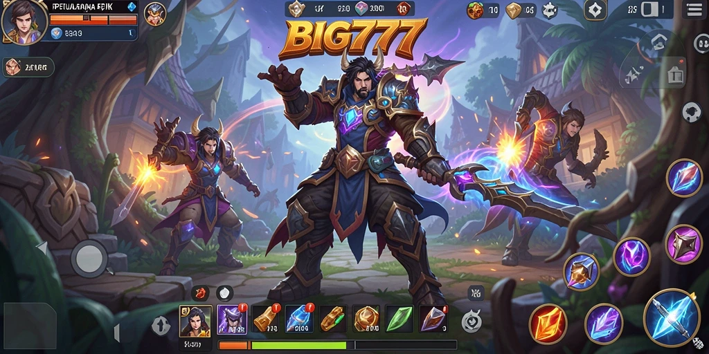 Gameplay mendebarkan dalam BIG777 dengan karakter dan dunia yang kaya.