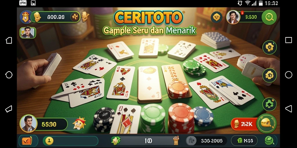 Gambaran seru gameplay Gaple di CERITOTO.