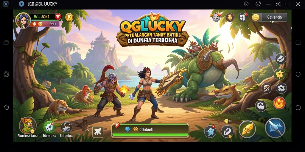 Tampilan gameplay seru dari dunia terbuka QGLUCKY.